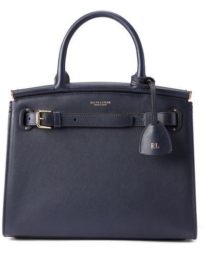 Ralph Lauren Collection Calfskin Medium Rl50 Handbag - Blue
