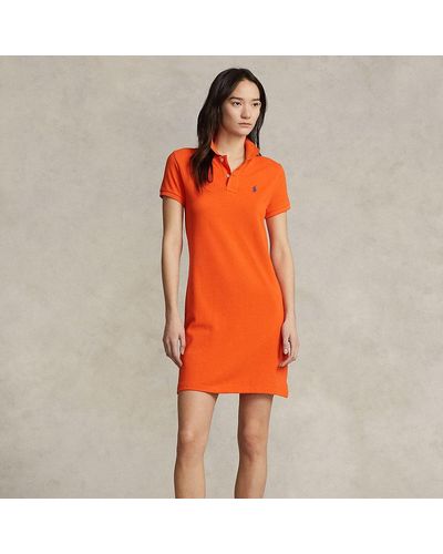 Polo Ralph Lauren Vestido polo de piqué de algodón - Naranja