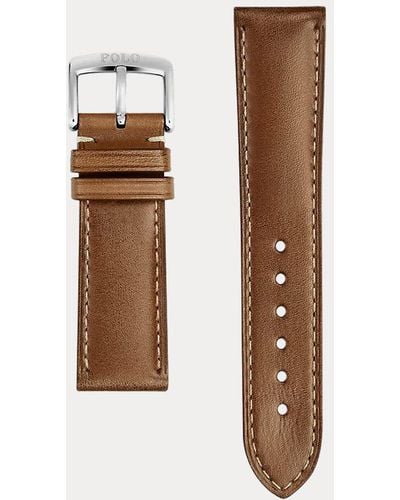 Polo Ralph Lauren Bracelet de montre en vachette - Marron