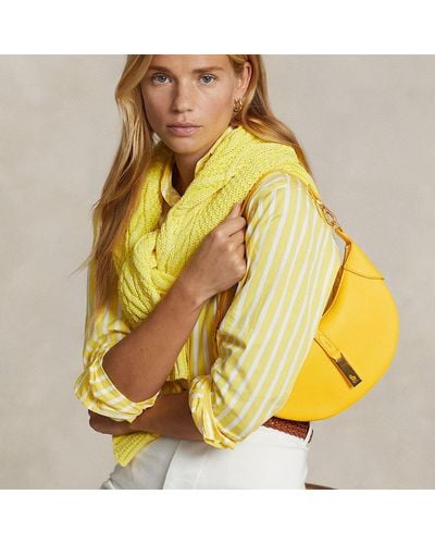 Ralph Lauren Polo Id Leather Mini Shoulder Bag - Yellow