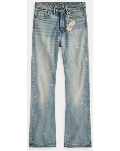 RRL Camden Vintage Bootcut Jeans - Blauw