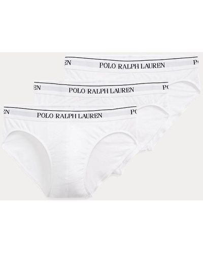 Polo Ralph Lauren Lot de 3 slips taille basse - Blanc