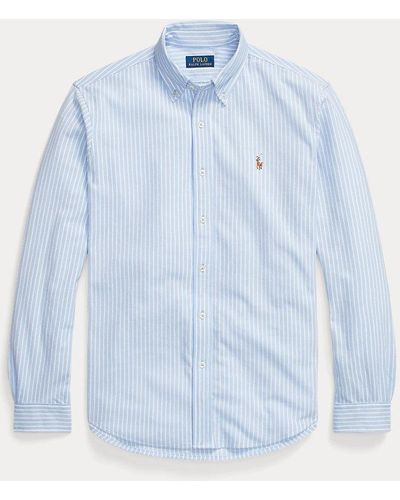 ralph lauren striped knit oxford shirt