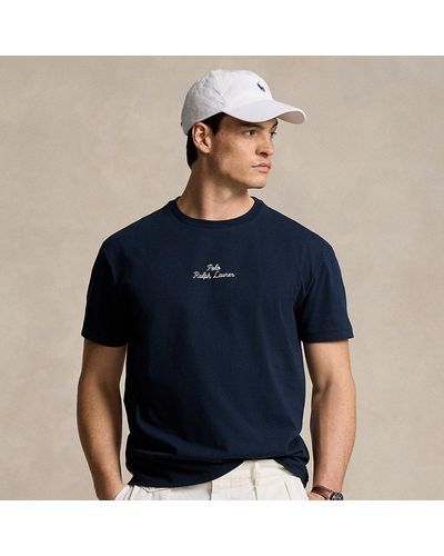 Polo Ralph Lauren Classic-Fit Jersey-T-Shirt mit Logo - Blau