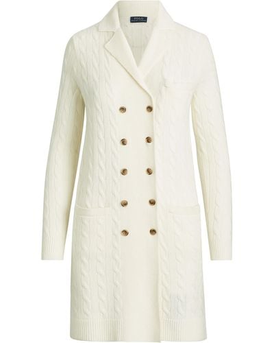 Ralph Lauren Cardigan en cachemire torsadé - Blanc