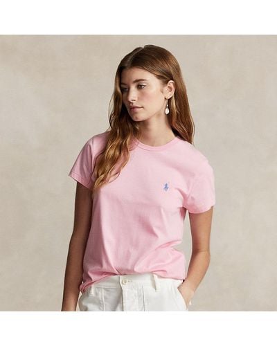 Polo Ralph Lauren Maglietta girocollo in jersey di cotone - Rosa