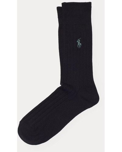 Polo Ralph Lauren Ribbed Trouser Socks - Blue