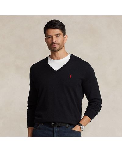 Polo Ralph Lauren Ralph Lauren Cotton V-neck Sweater - Black