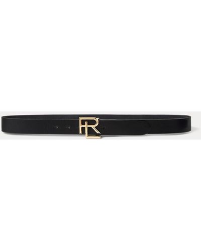 Ralph Lauren Collection Rl Box Leather Belt - Black