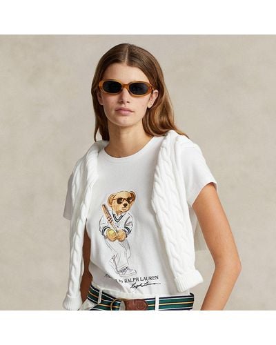 Polo Ralph Lauren T-Shirt Wimbledon mit Polo Bear - Weiß