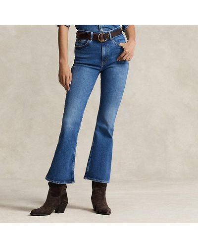 Polo Ralph Lauren Ausgestellte Jeans in 3/4-Länge - Blau