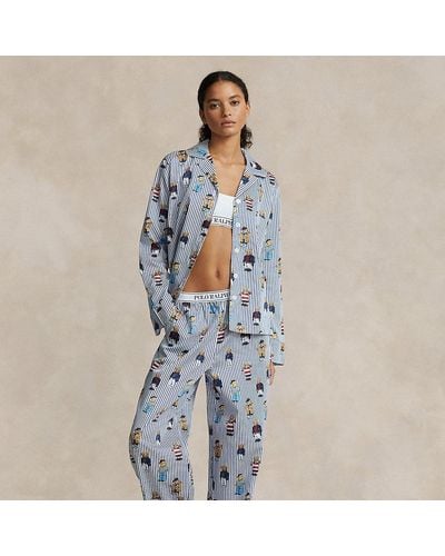 Polo Ralph Lauren Polo Bear Long-sleeve Pajama Set - Blue