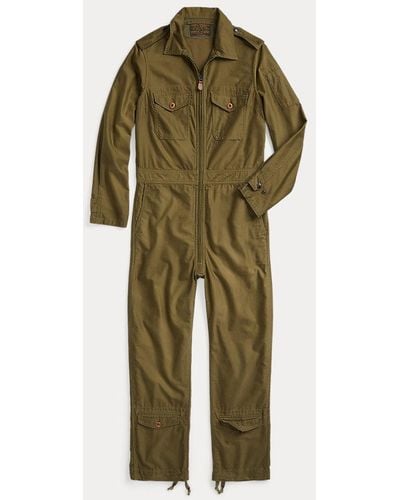 RRL Cotton Sateen Coverall - Green