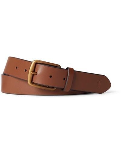 Polo Ralph Lauren Signature Pony Leather Belt - Brown