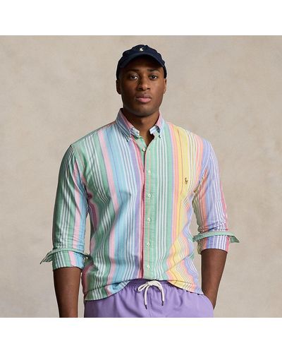 Ralph Lauren Big & Tall - Striped Oxford Shirt - Blue