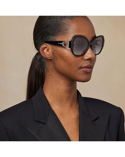 Ralph Lauren Stirrup Pavé Sunglasses - Black