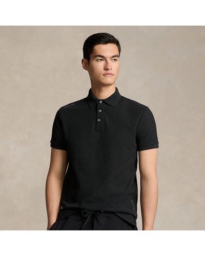 RLX Ralph Lauren Custom Slim Fit Clarus Polo-shirt - Zwart