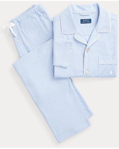 Polo Ralph Lauren Cotton Mesh Pyjama Set - Blue
