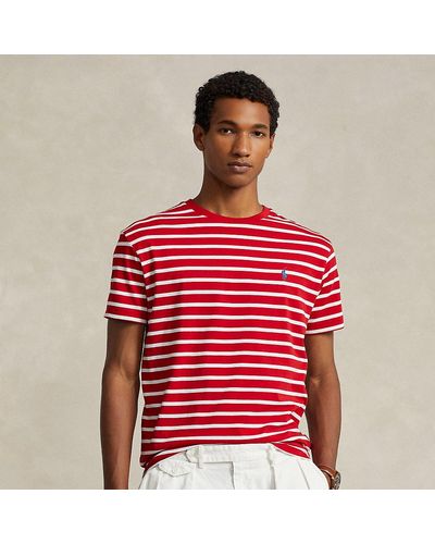 Polo Ralph Lauren Camiseta de punto Classic Fit con rayas - Rojo