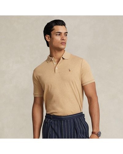 Polo Ralph Lauren Custom Slim Fit Katoenen Polo-shirt - Naturel