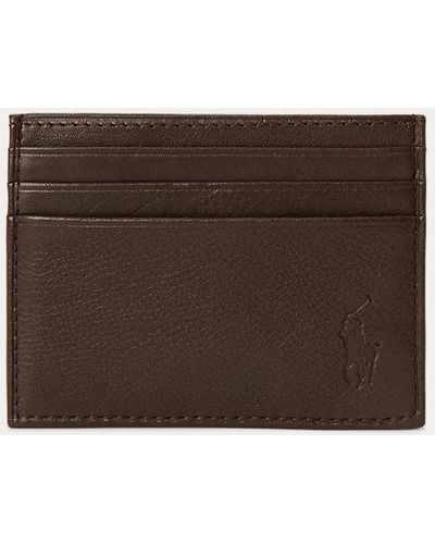 Polo Ralph Lauren Pebble Leather Card Case - Black