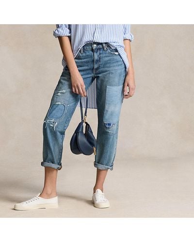 Ralph Lauren Ruimvallende Taps Toelopende Jeans - Blauw