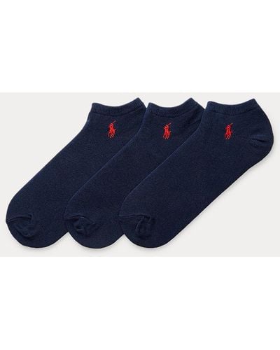Polo Ralph Lauren Low-cut Cotton Sock 3-pack - Blue