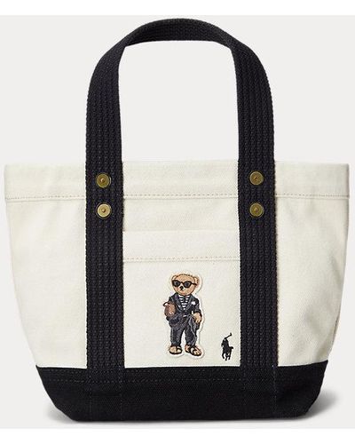 Polo Ralph Lauren Segeltuchtragetasche mit Polo Bear - Schwarz