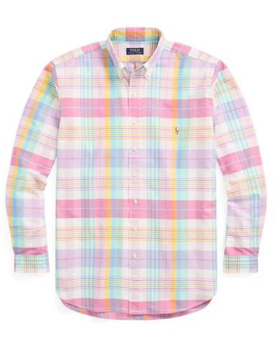 Ralph Lauren Grotere Maten - Geruit Oxford Overhemd - Roze