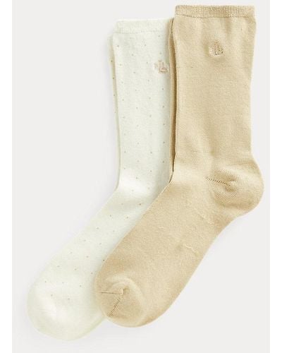 Lauren by Ralph Lauren Stretch Trouser Sock 2-pack - Natural