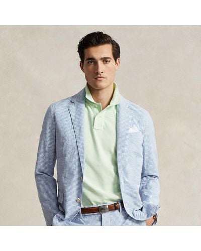 Polo Ralph Lauren Polo Soft Modern Seersucker Suit Jacket - Blue