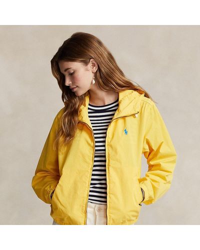 Polo Ralph Lauren Washed Twill Hooded Jacket - Yellow