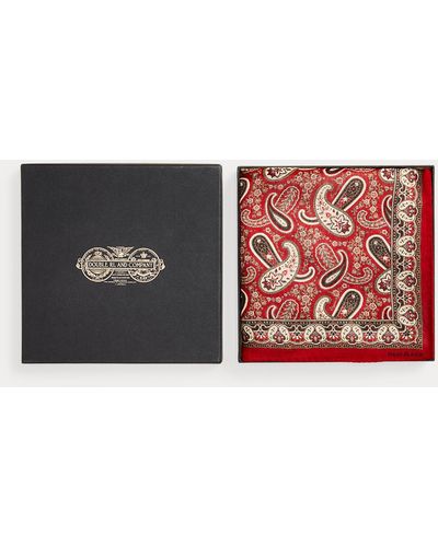 RRL Paisley-Einstecktuch - Rot