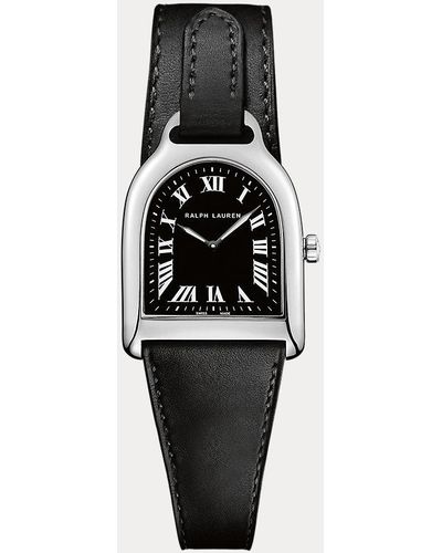 Ralph Lauren Petite Stirrup Calfskin Watch Strap - White