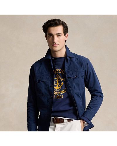 Polo Ralph Lauren Washed Twill Overshirt - Blue
