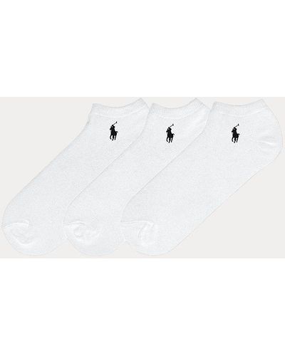 Polo Ralph Lauren Tres pares de calcetines bajos - Blanco