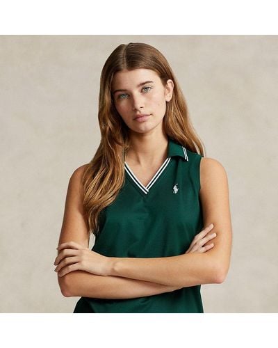 Polo Ralph Lauren Wimbledon Piqué Sleeveless Polo Shirt - Green