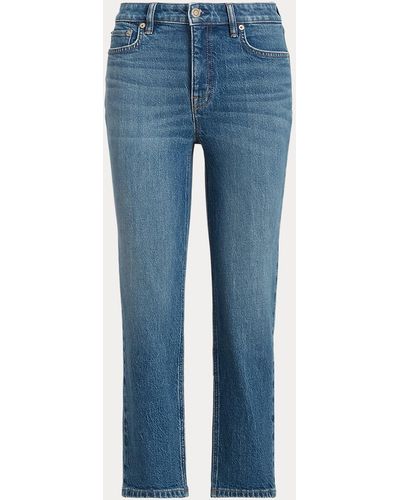 Ralph Lauren Jeans rectos tobilleros de tiro alto - Azul