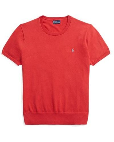Polo Ralph Lauren Cotton-blend Short-sleeve Jumper - Red