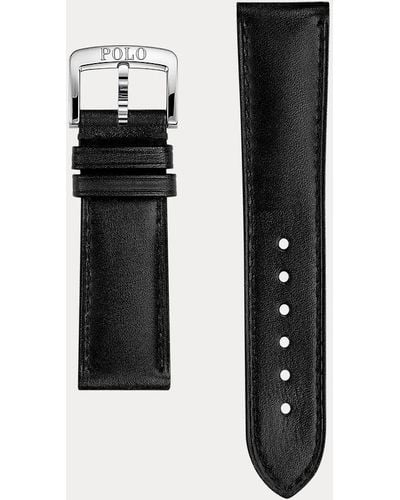 Polo Ralph Lauren Bracelet de montre en vachette - Noir