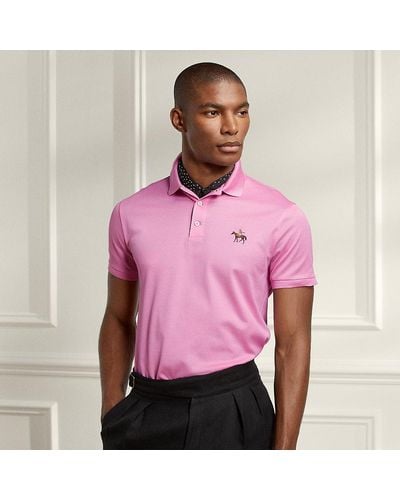 Ralph Lauren Purple Label Ralph Lauren Custom Slim Fit Piqué Polo Shirt - Pink