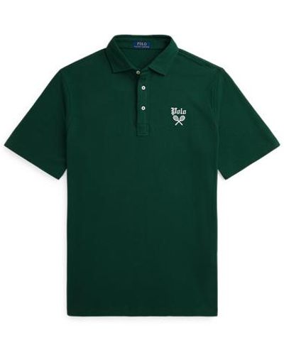 Polo Ralph Lauren Classic Fit Tennis-crest Mesh Polo Shirt - Green