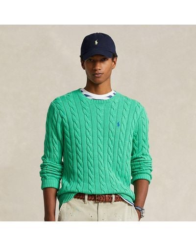 Ralph Lauren Cable-knit Cotton Sweater - Green