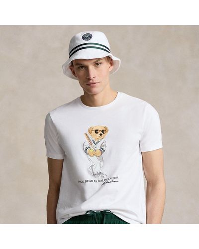 Polo Ralph Lauren Wimbledon Custom Slim Polo Bear T-shirt - White