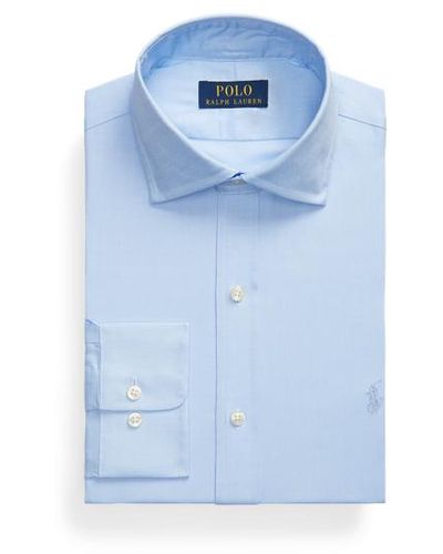 Polo Ralph Lauren Slim-Fit strukturiertes Hemd Regent - Blau