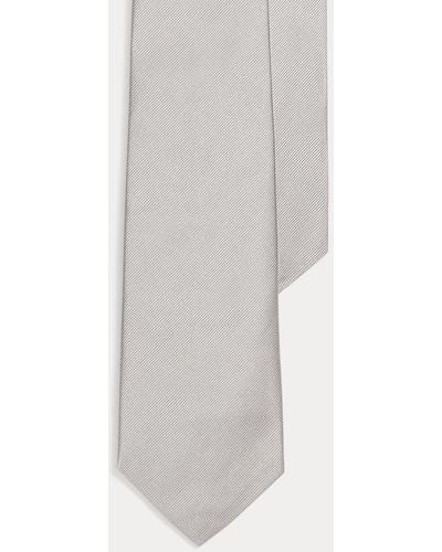 Polo Ralph Lauren Cravate étroite en reps de soie - Blanc