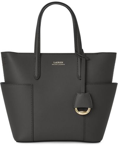 Ralph Lauren Lauren Dryden Carlyle 20 Leather Tote Bag - Black