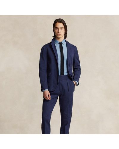 Polo Ralph Lauren Buckled Chino Suit Trouser - Blue