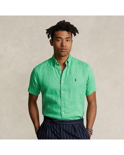 Ralph Lauren Classic Fit Linen Shirt in Blue for Men Lyst