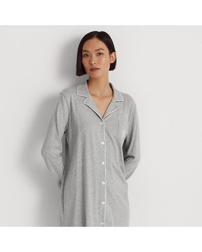 Lauren by Ralph Lauren Jersey Sleep Shirt - Grey